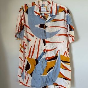 Abstract print aloha shirt